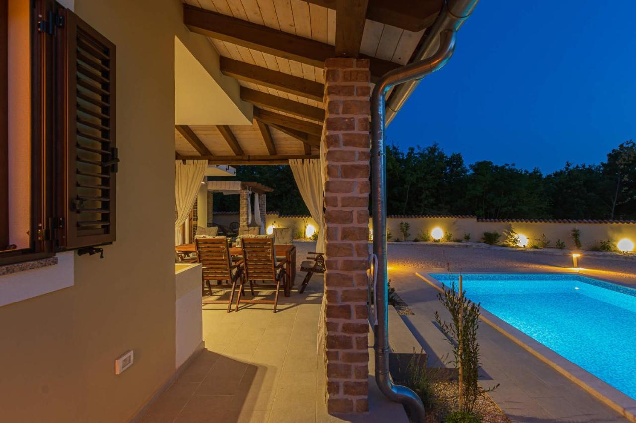 Villa David - Luxurious Secluded Villa With A Heated Pool Butkovici  Bagian luar foto